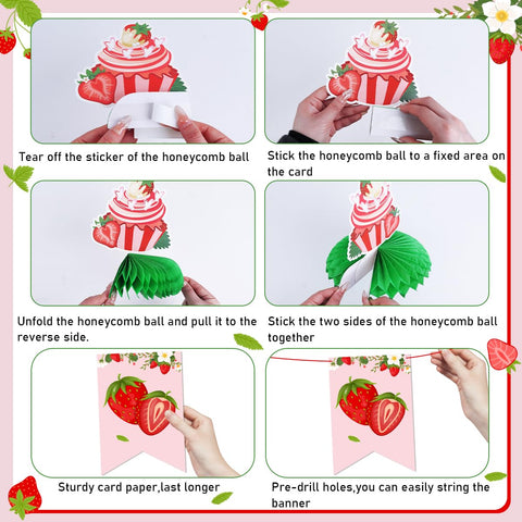 Haimimall strawberry forks and straws streamline party serving