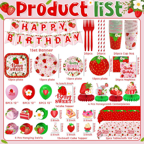 Haimimall strawberry napkins add playful pink accents to the table