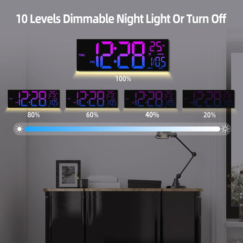 HAITANG night light with 10 levels offers room-appropriate illumination.