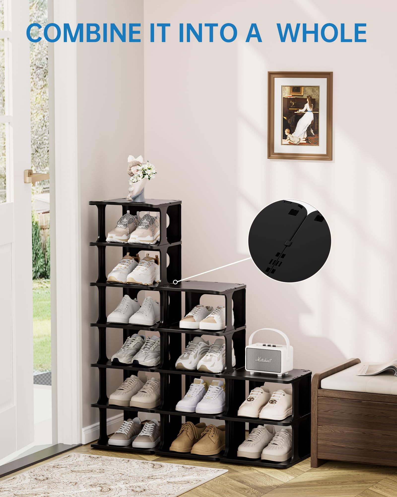 HAIXIN ideal for entryways, closets, and other high-traffic areas to keep shoes tidy.