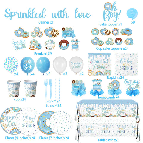 HAKOTI Baby Sprinkle blue spiral pendant brightens dessert table