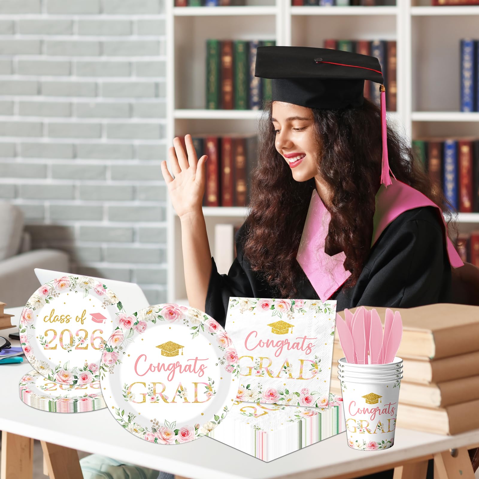 HAKOTI Class of 2026 napkins offering soft feel and high absorbency for quick cleanup.