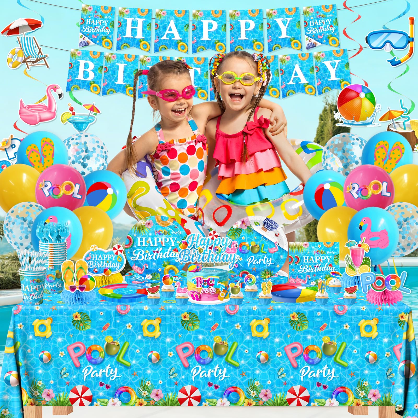 HAKOTI pool party cups 9oz, durable and stackable for easy serving.