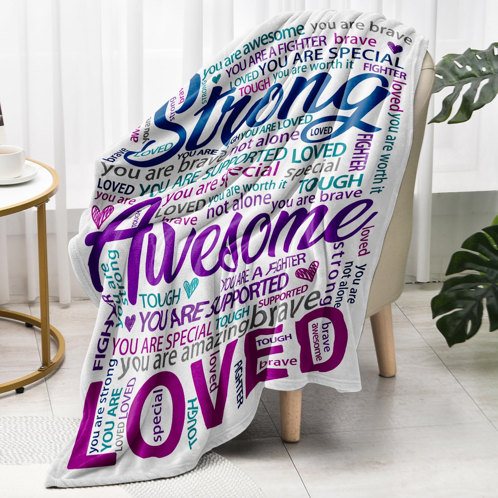 Hakumata cancer care gift blanket provides warmth and gentle support.