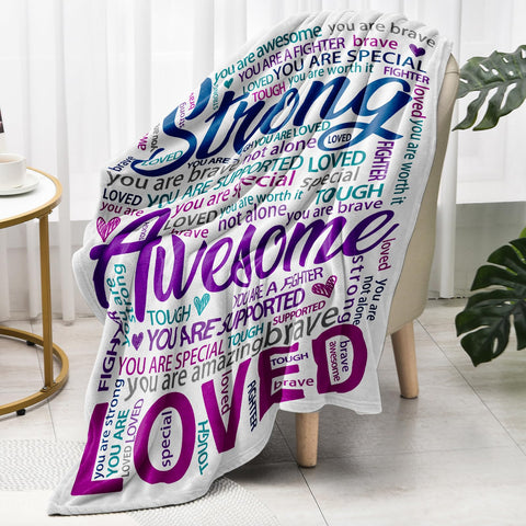 Hakumata cancer care gift blanket provides warmth and gentle support.