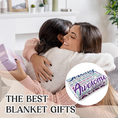 Hakumata inspirational gift blanket with motivational messages for daily encouragement.