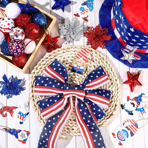 Halfchet Independence Day stars add patriotic charm to mantelpieces and doors.