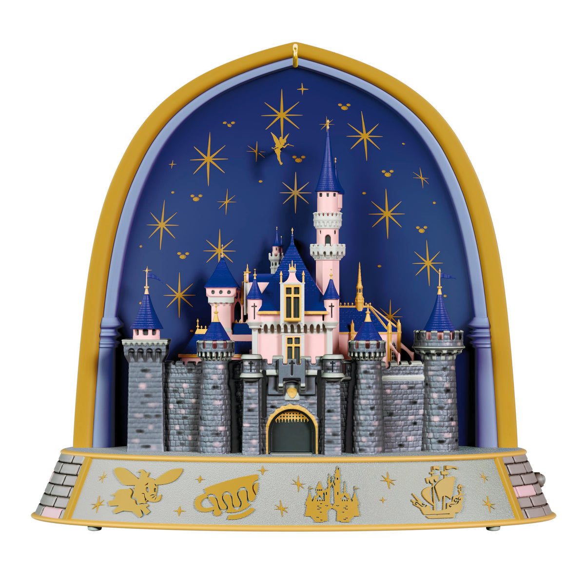 Hallmark Keepsake Disney ornament castle light show enhances holiday ambiance