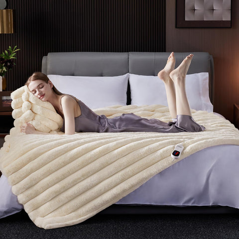 Size 50x60 inches covers two people for shared warmth.