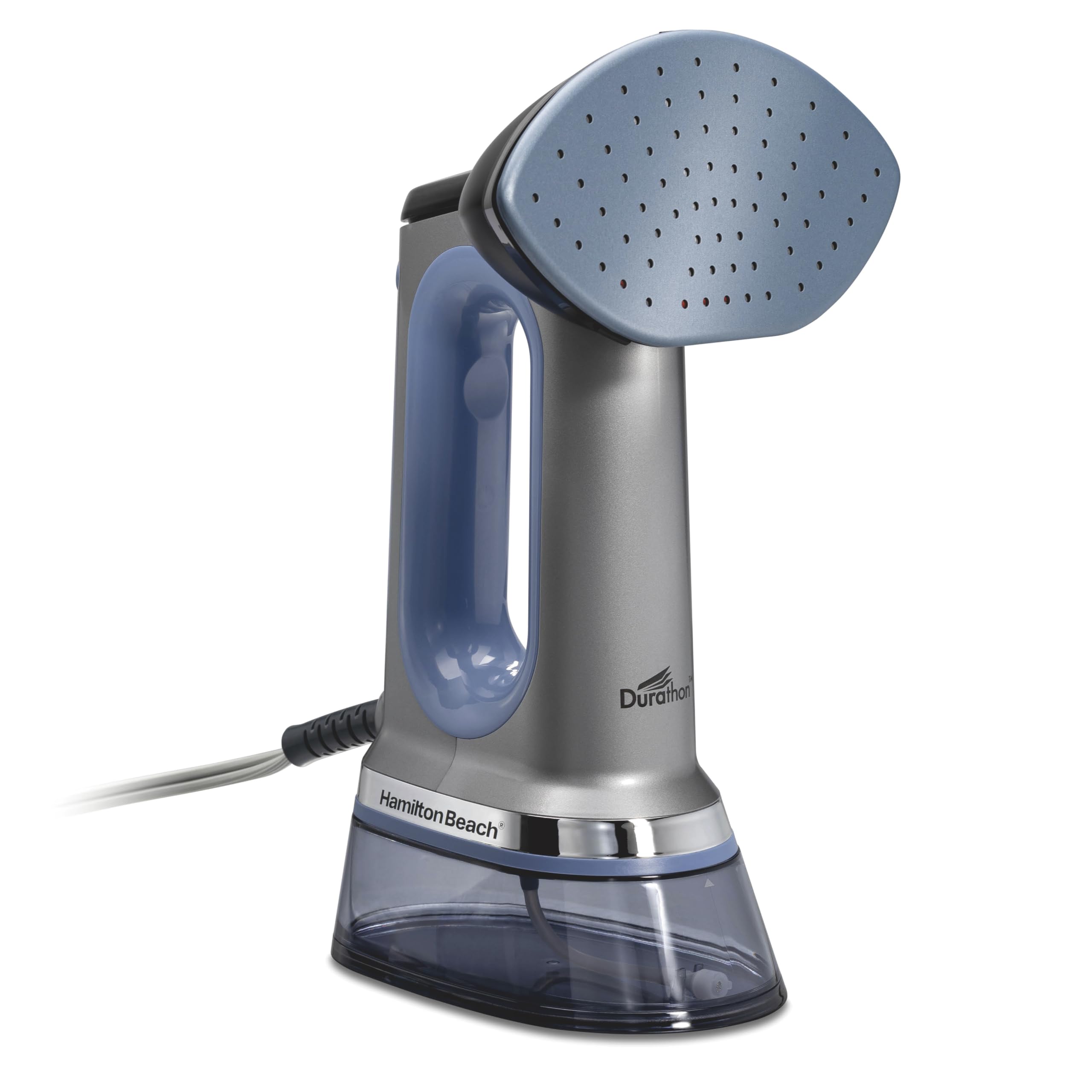 Hamilton Beach Durathon 3-in-1 steamer and iron for versatile wrinkle removal.