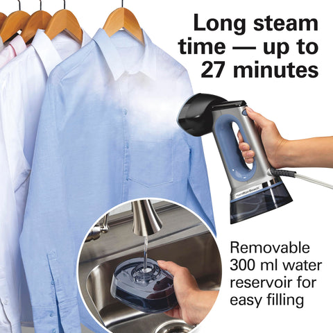 Durathon 300 ml water tank enabling extended steaming sessions.