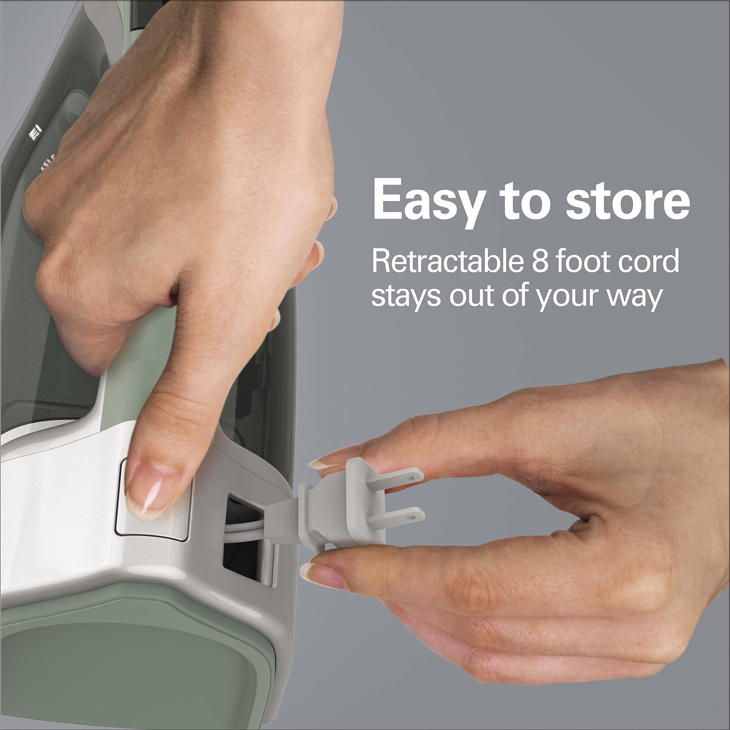 Hamilton Beach retractable 8-foot cord keeps storage tidy