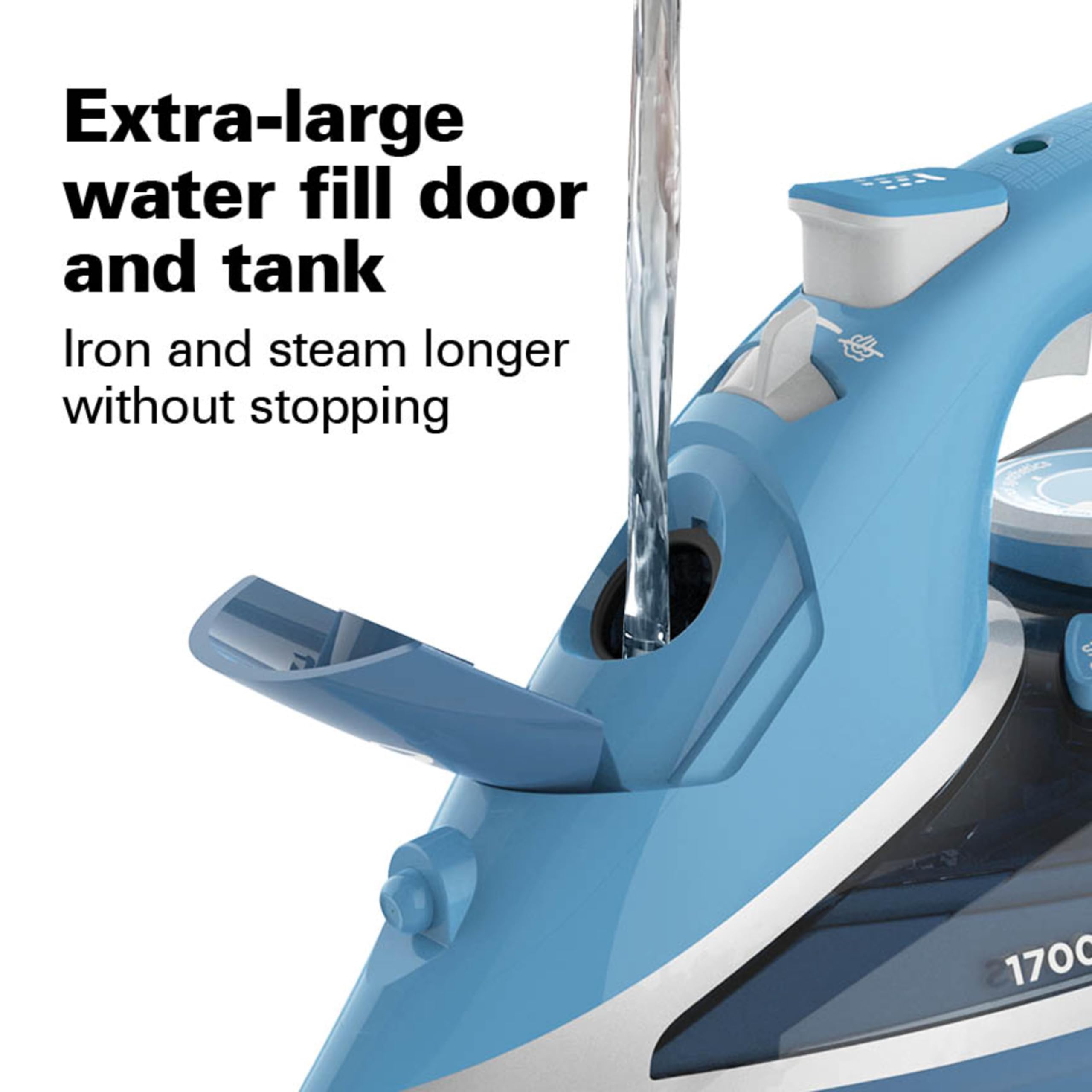 Ultra-fast heatup powered by 1700 watts, ready for quick touch-ups.