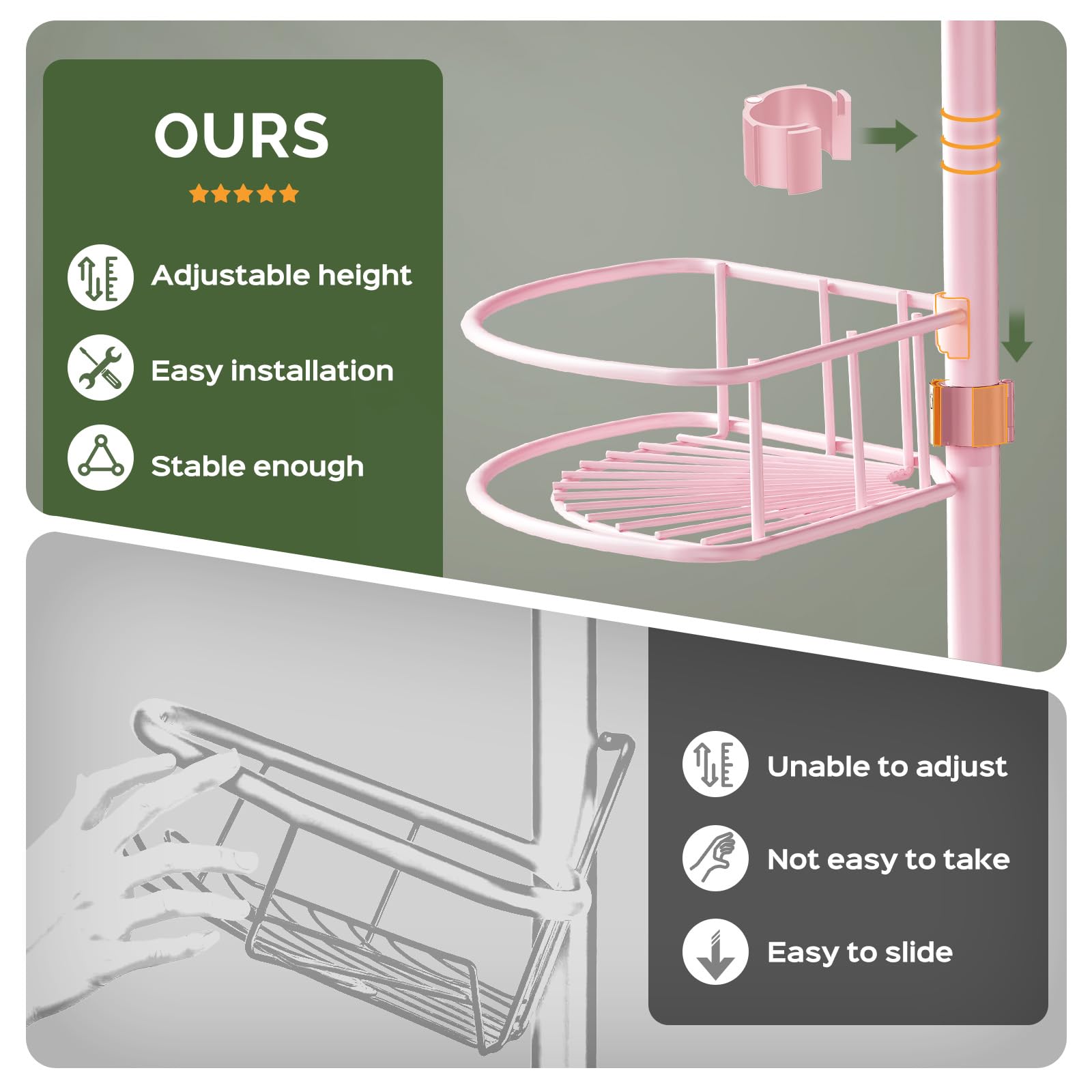 HAMITOR rust-resistant 4-tier shelves stay sturdy in humid bathrooms.