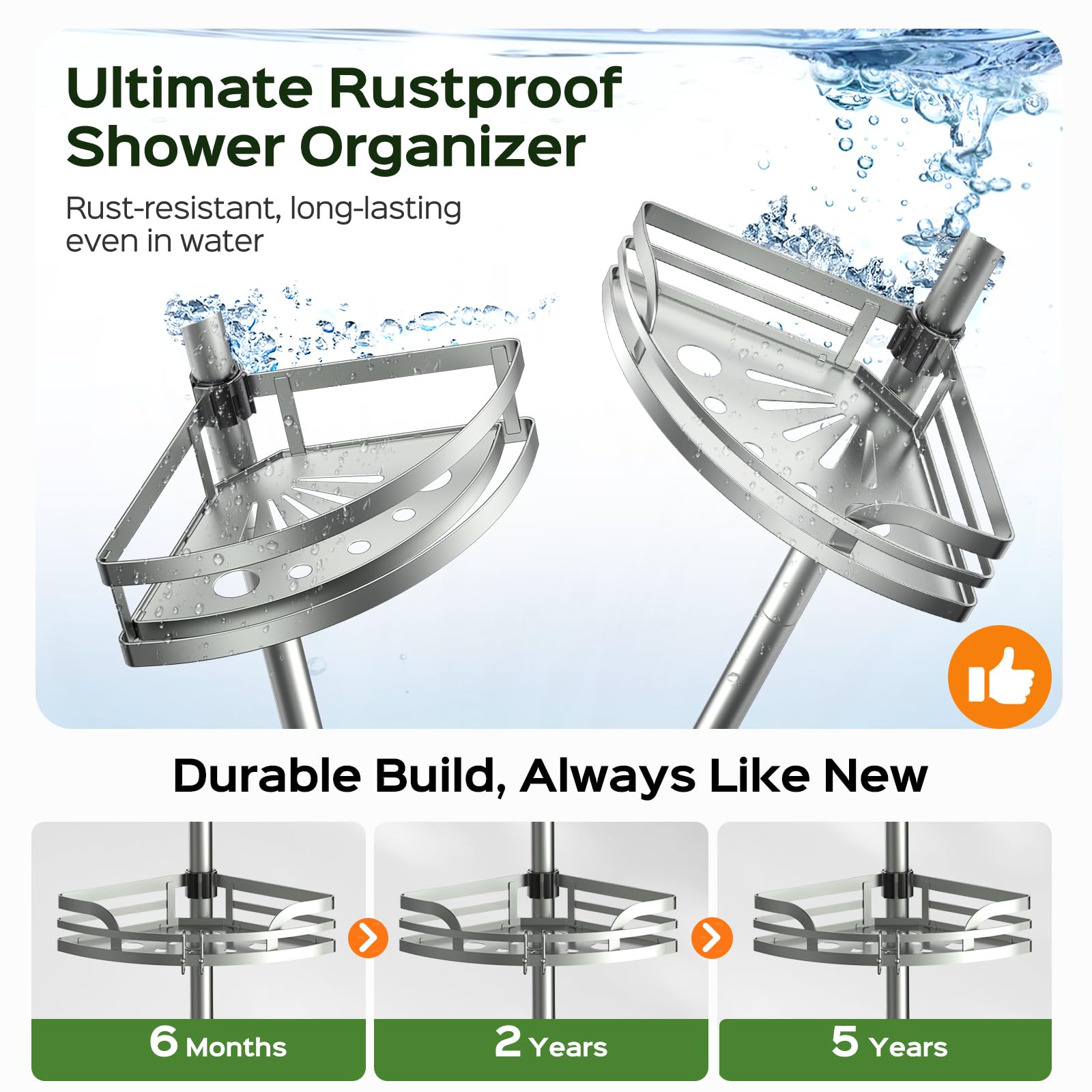 HAMITOR adjustable-height rod demonstrates easy, secure ceiling-to-floor fit