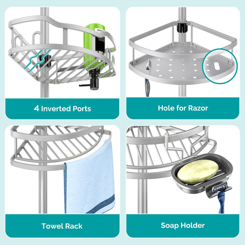 HAMITOR adjustable height fits various shower spaces