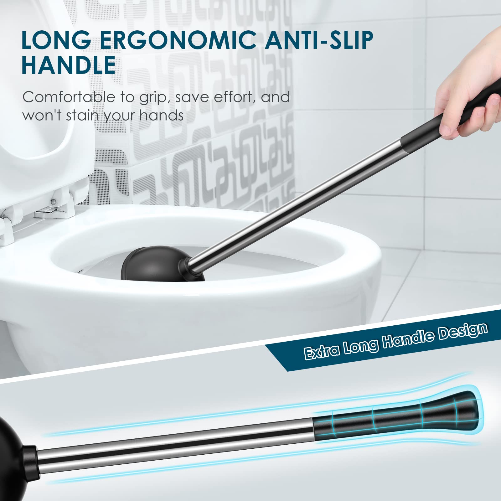 Hamitor black bristles resist wear and stay clean.