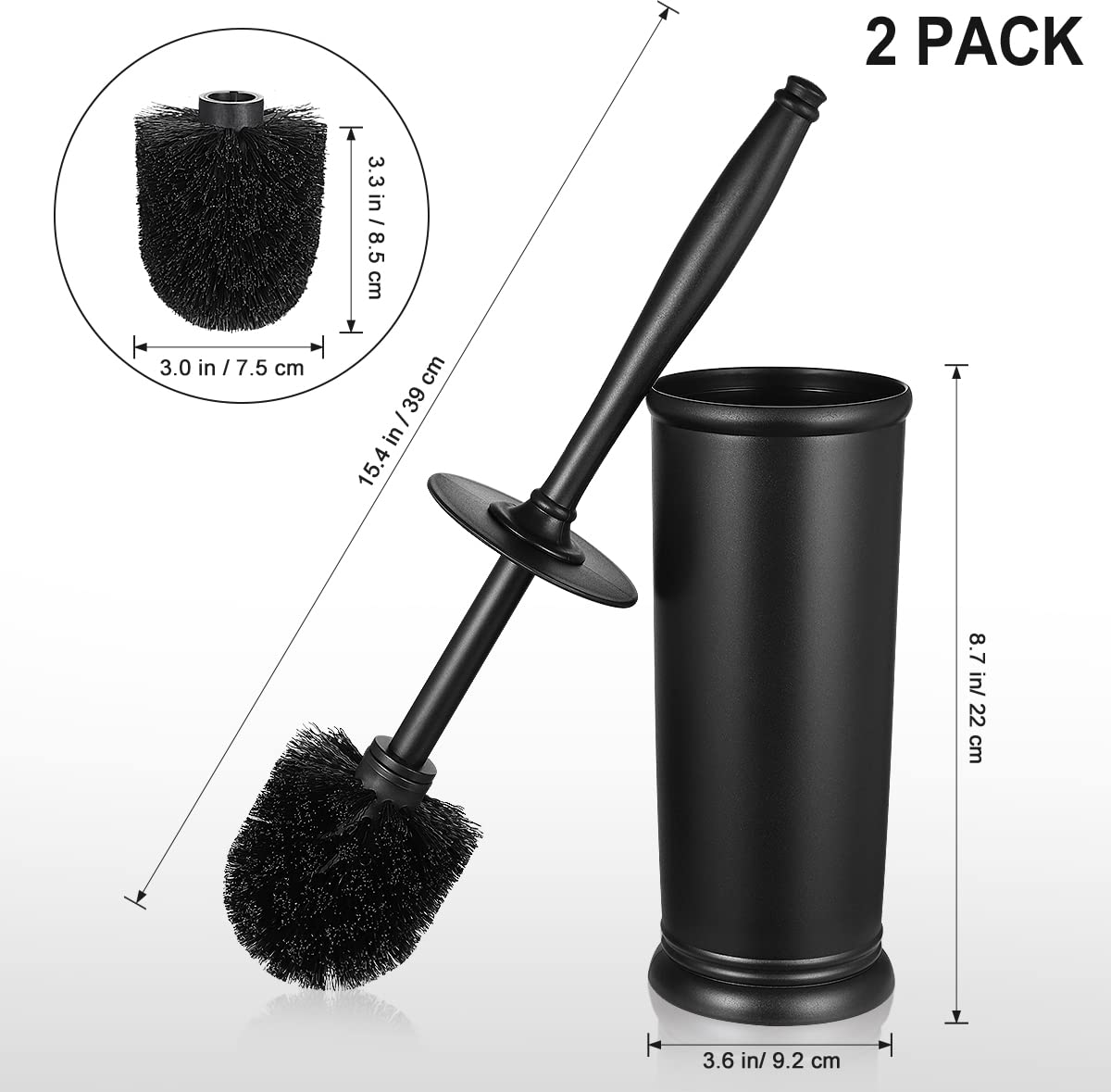 HAMITOR black bathroom accessory adds sleek style and utility.