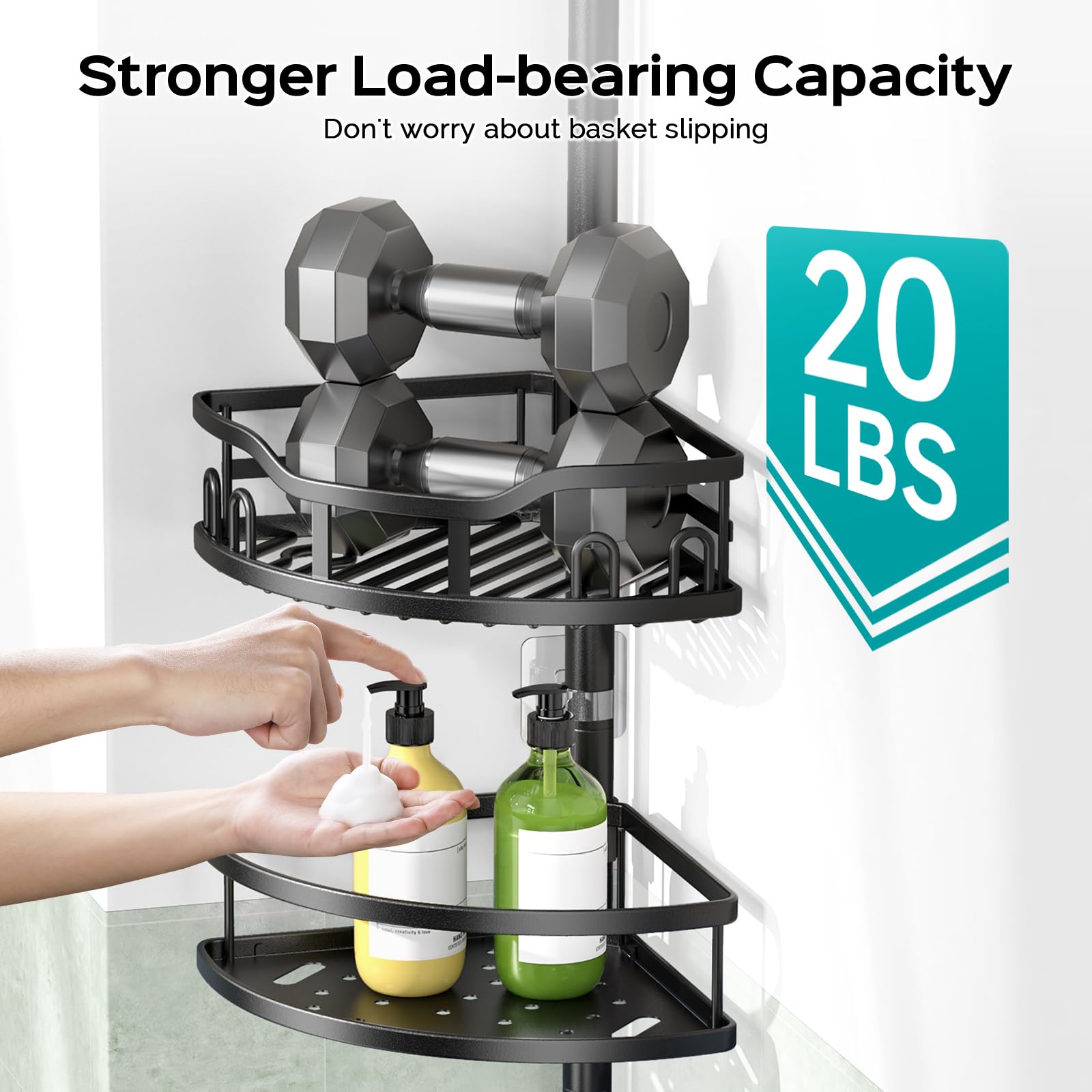 HAMITOR stable, non-tipping design prevents tipping even with heavy bottles.