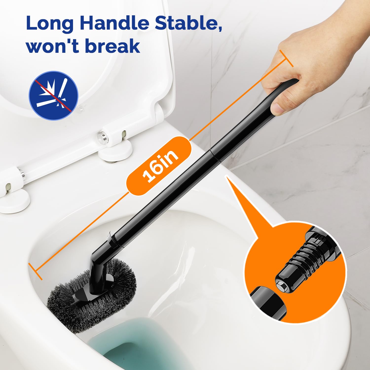 HAMITOR durable, anti-breakage handle supports steady daily cleaning.