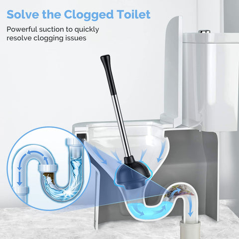 HAMITOR ergonomic 304 stainless steel handle for comfortable grip during cleaning.