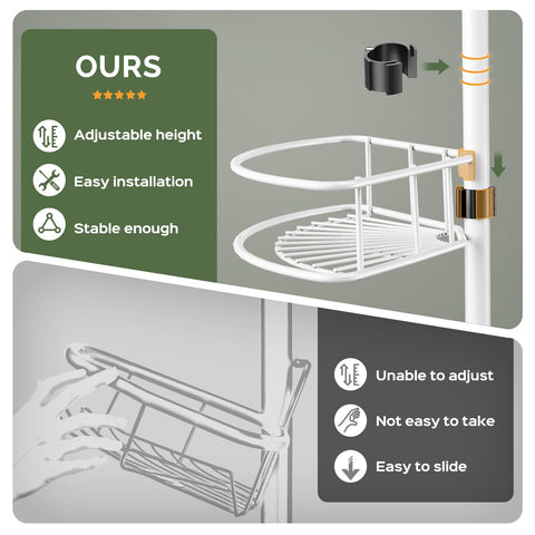HAMITOR tool-free no-drill installation for renters and small bathrooms.