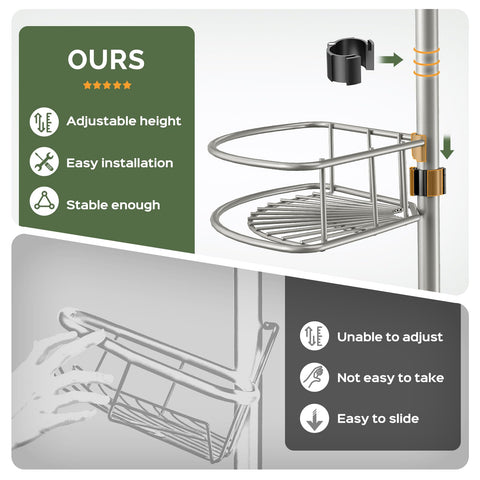 HAMITOR rust-resistant shelves endure humidity for daily use.