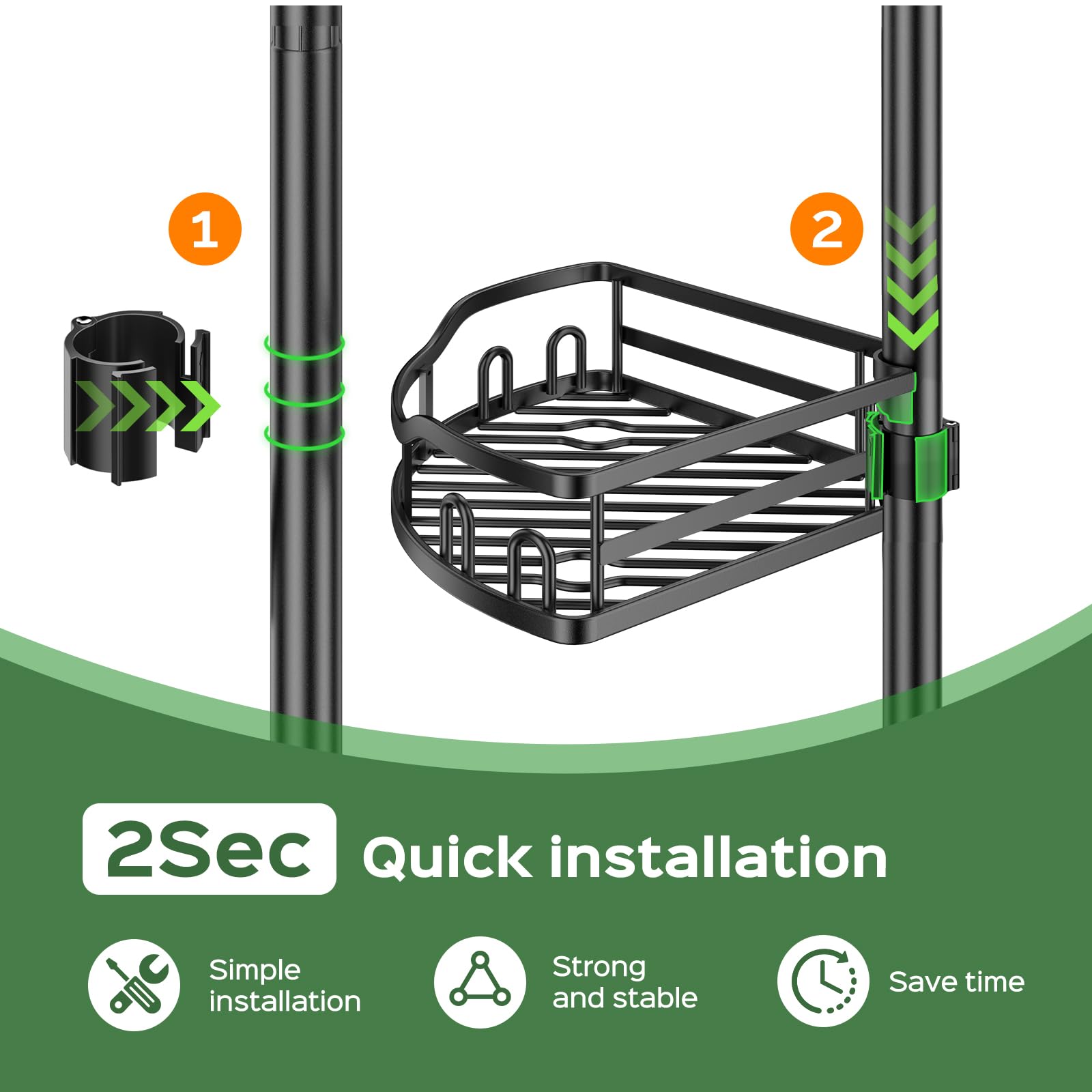 HAMITOR adjustable length fits 47-121 inch ceilings for renters