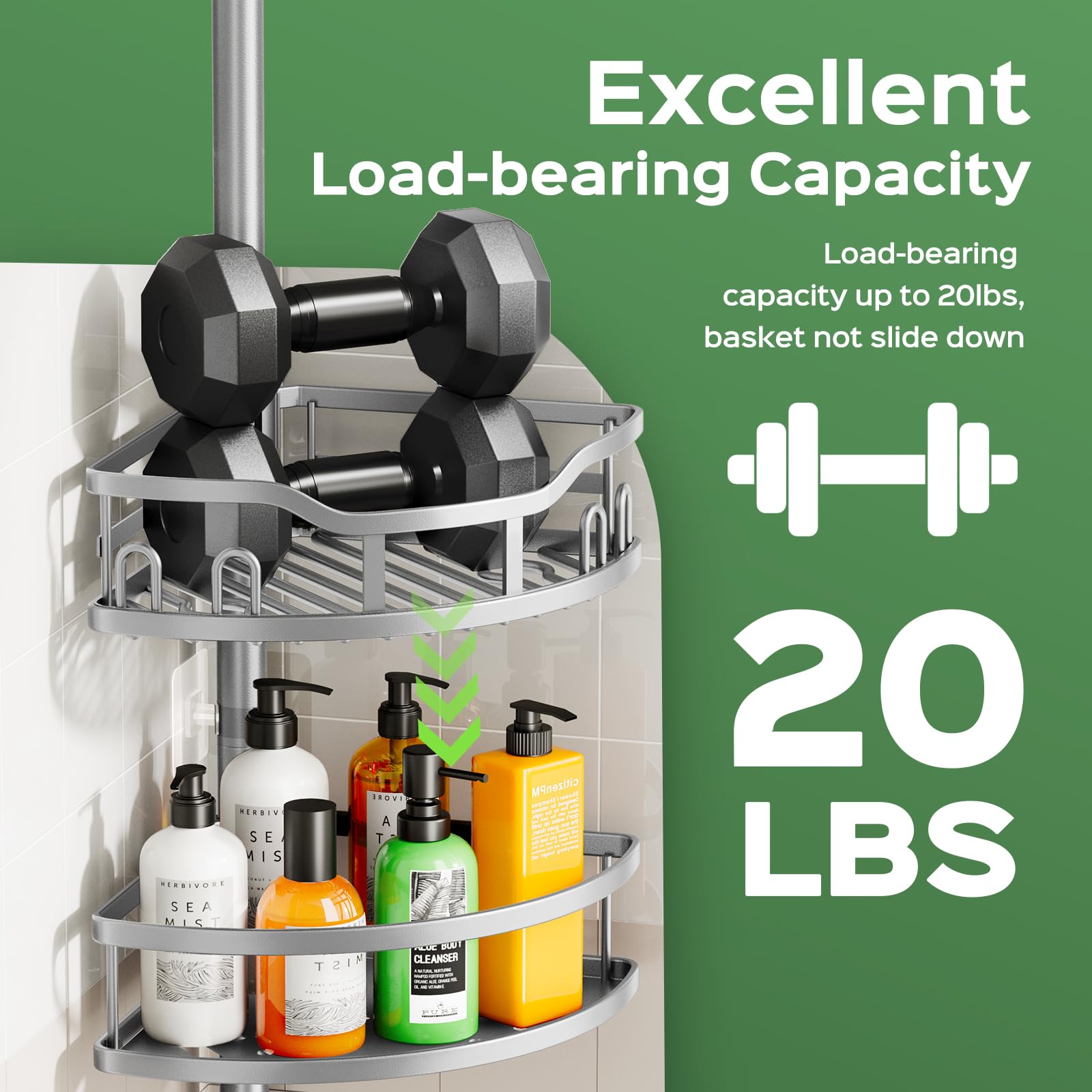 HAMITOR 8-hooks add versatile hanging options for razors and wash items