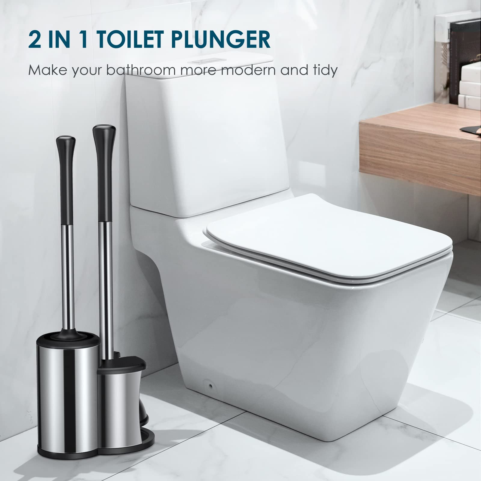 Hamitor sleek stainless design complements modern bathrooms.