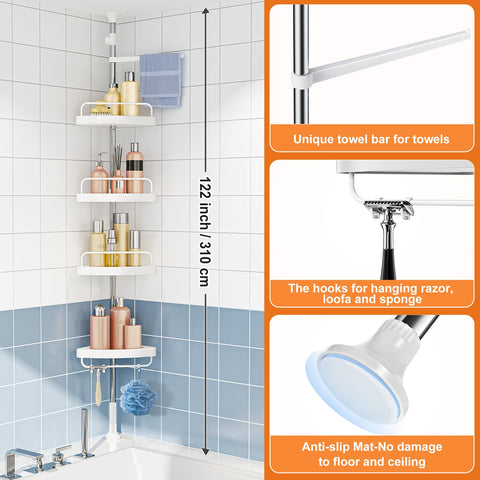 HAMITOR space-saving design frees vanity counter space and keeps corners tidy.