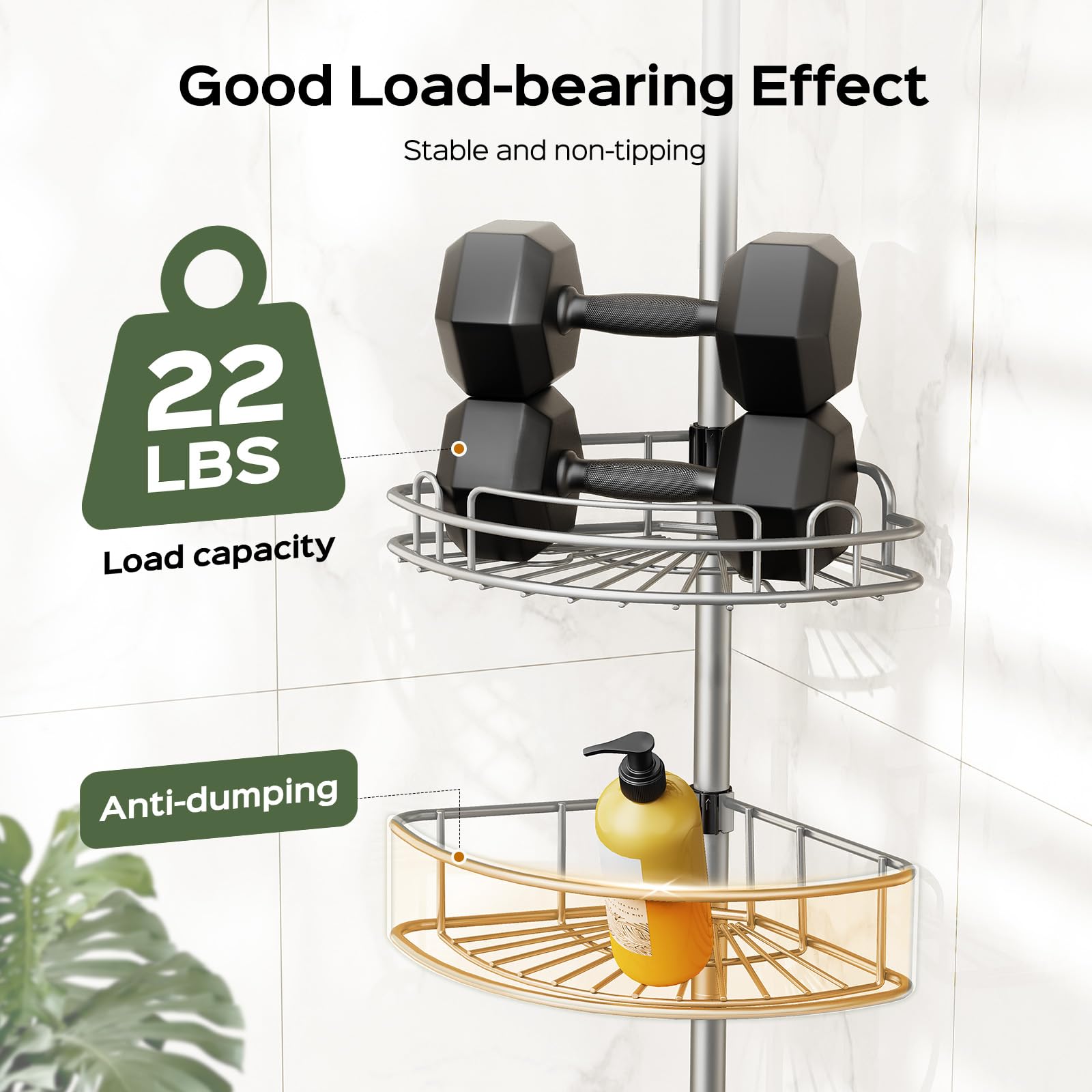 HAMITOR space-saving corner design fits small bathrooms.
