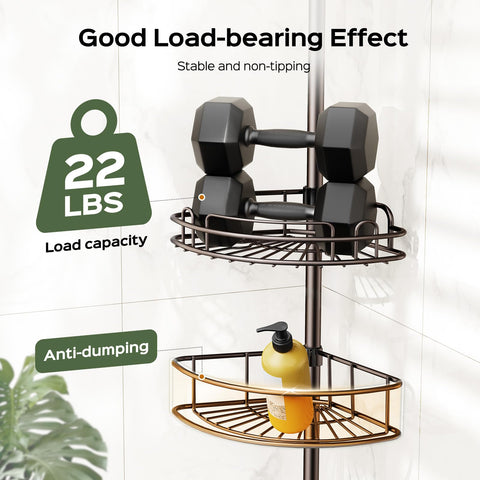 HAMITOR Space-saving corner design makes small bathrooms feel more organized.