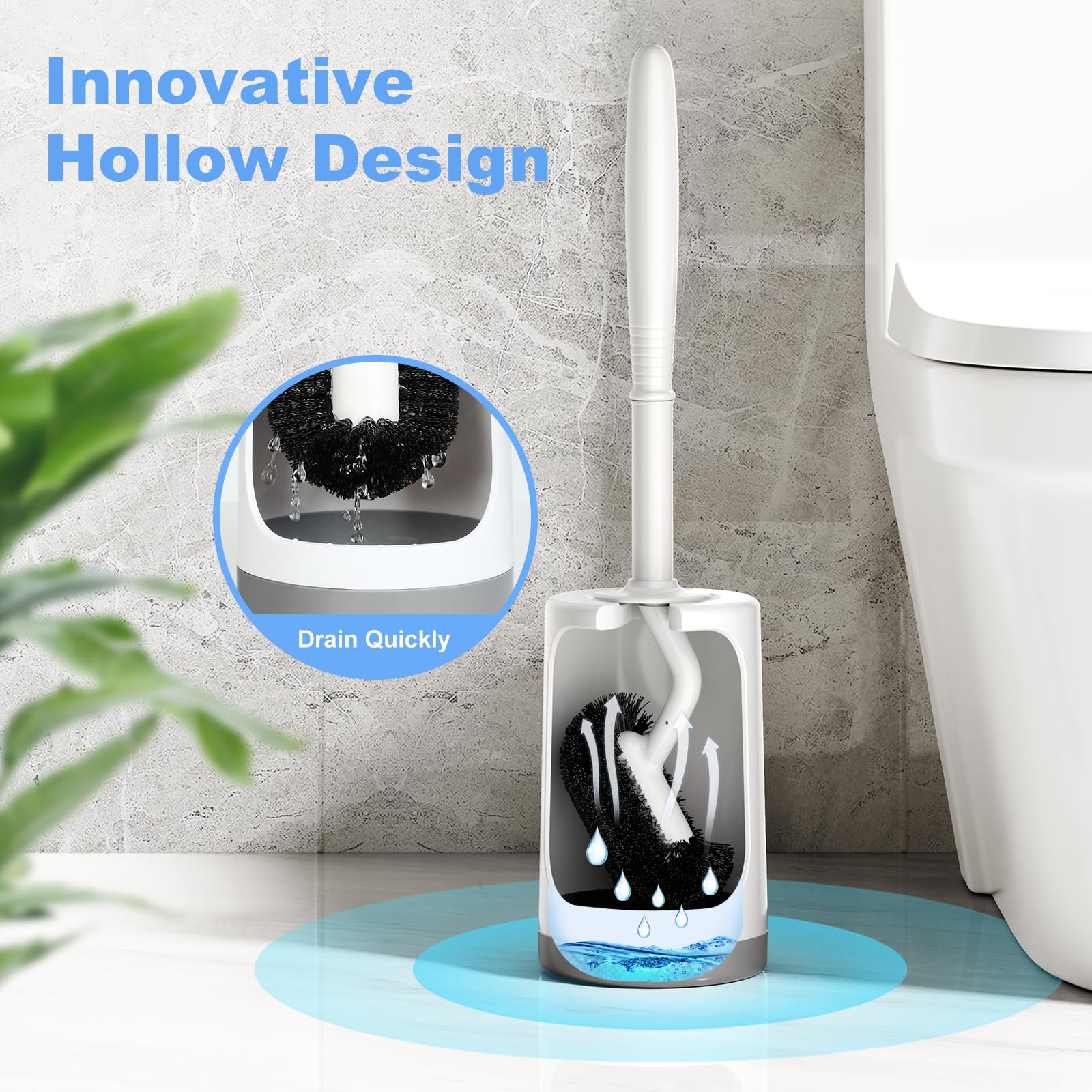 HAMITOR ergonomic handle provides comfortable grip for easy daily cleaning.