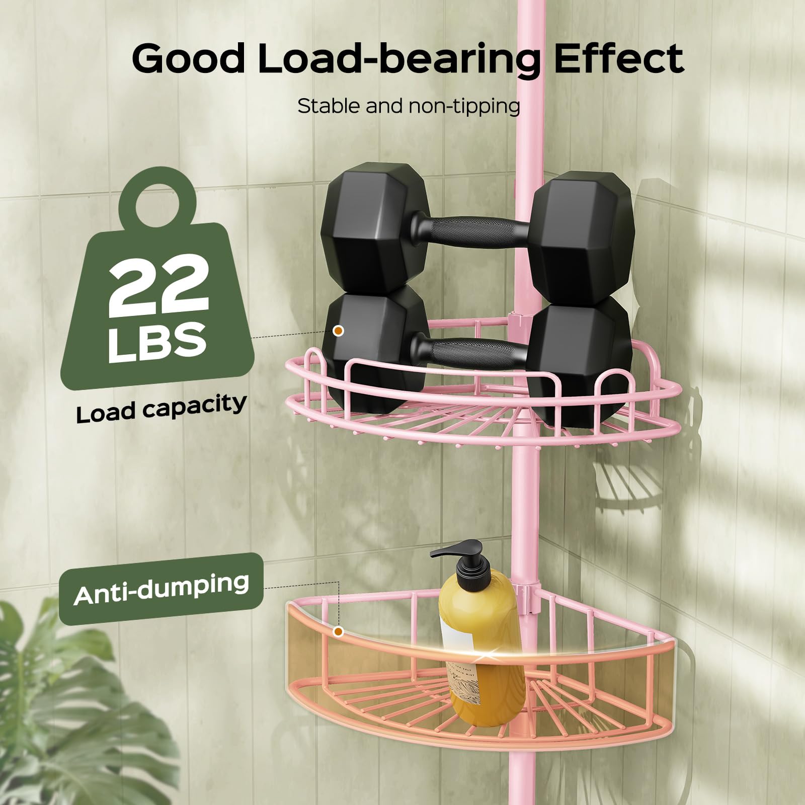 HAMITOR ventilated shelves promote drainage and easy cleaning.