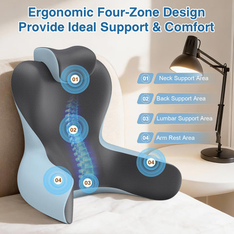 HAMYODO Detachable cervical pillow offers neck support during rest
