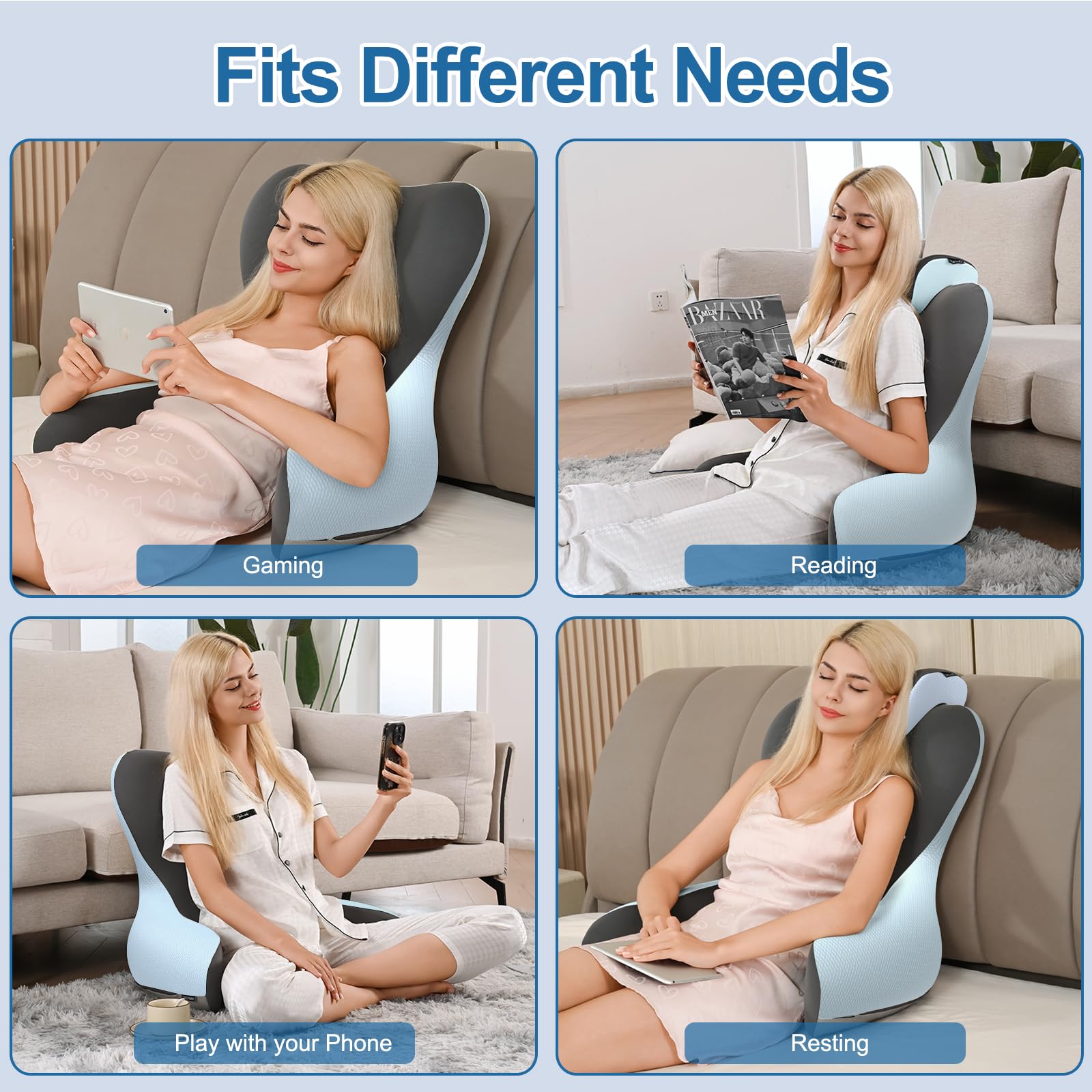 HAMYODO Versatile pillow for gaming and work from bed or sofa