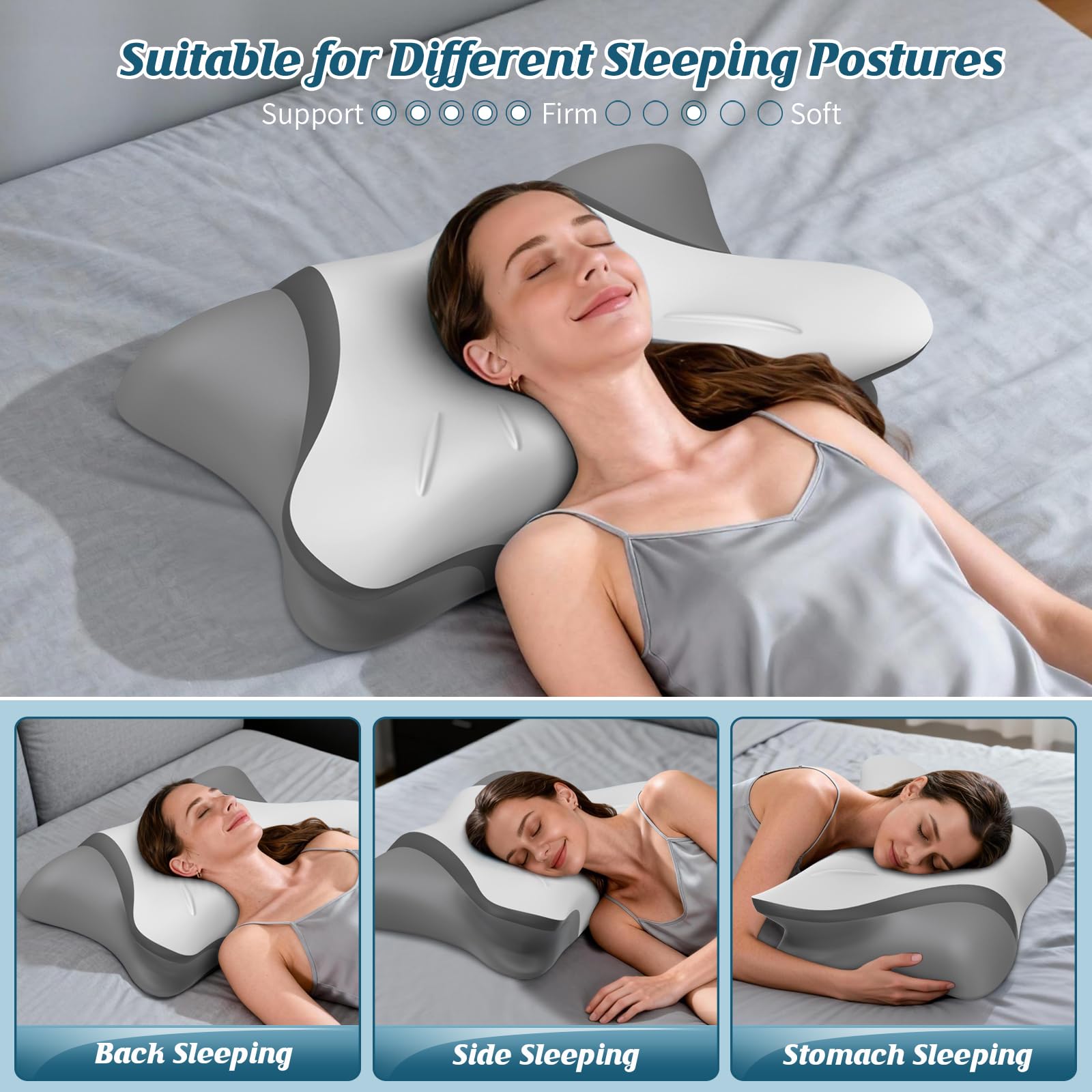 HAMYODO pillow washable removable cover supports easy cleaning and fresh nights.
