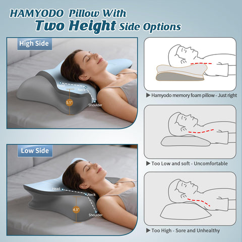 Removable, machine-washable HAMYODO pillowcase for easy cleaning and freshness.