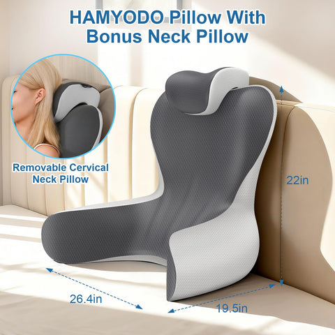 HAMYODO removable cover with breathable fabric for easy cleaning and cooling.