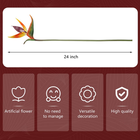 Hanaive Bird of Paradise artificial flowers in a vase, lifelike texture for indoor spaces.