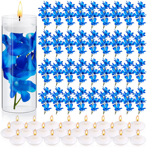 Hanaive blue orchids centerpieces filler for simple wedding decor