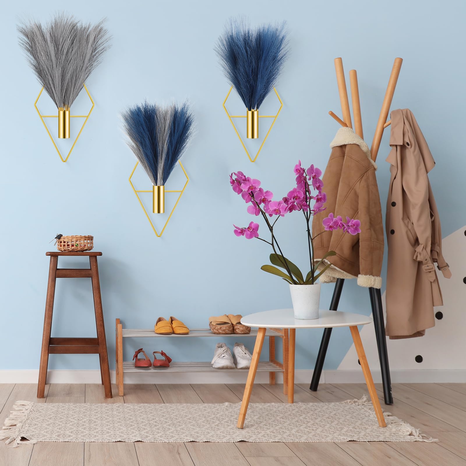 Hanaive silver wall hook offers secure support for hanging decor