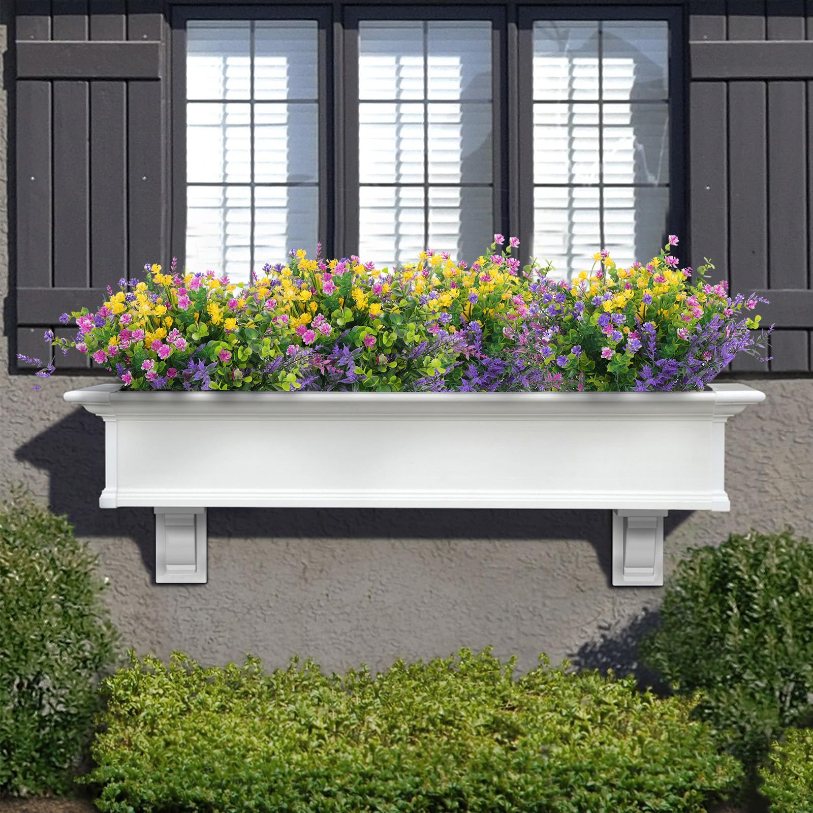 Hananona artificial outdoor flowers in green bring fresh spring vibes.