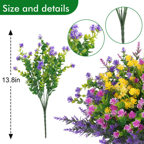 Hananona artificial outdoor flowers in yellow add sunny focal points.