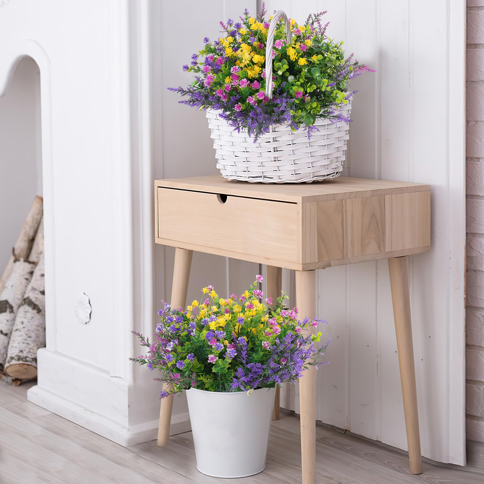 Hananona artificial outdoor flowers porch decor ideas for year-round charm.