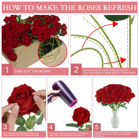 Hananona wired rose stems enable flexible, professional-arrangement options