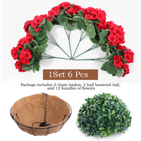 Hananona geraniums with detailed petals and leaves for lifelike displays