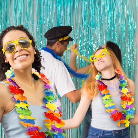 Hananona 100 piece lei package displayed for summer parties