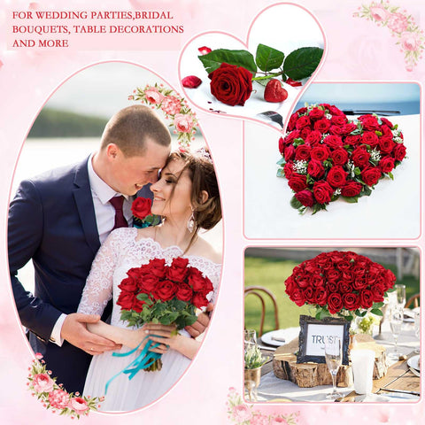 Hananona burgundy artificial roses perfect for indoor table decor